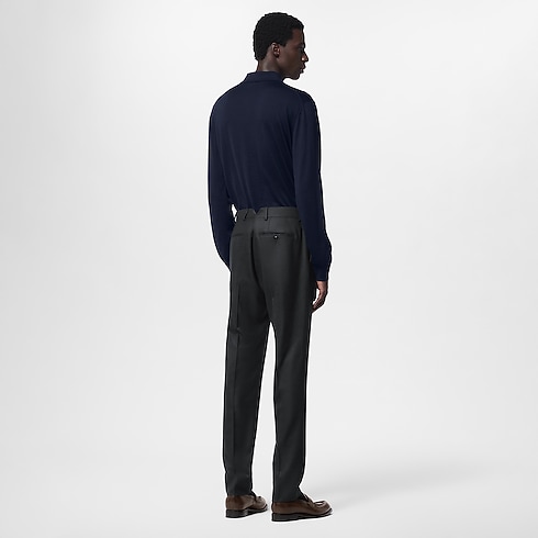 Silk And Cashmere Blend Long-Sleeved Polo Shirt in Men's Ready-to-Wear Knitwear and Sweatshirts collections by Louis Vuitton (Product zoom)