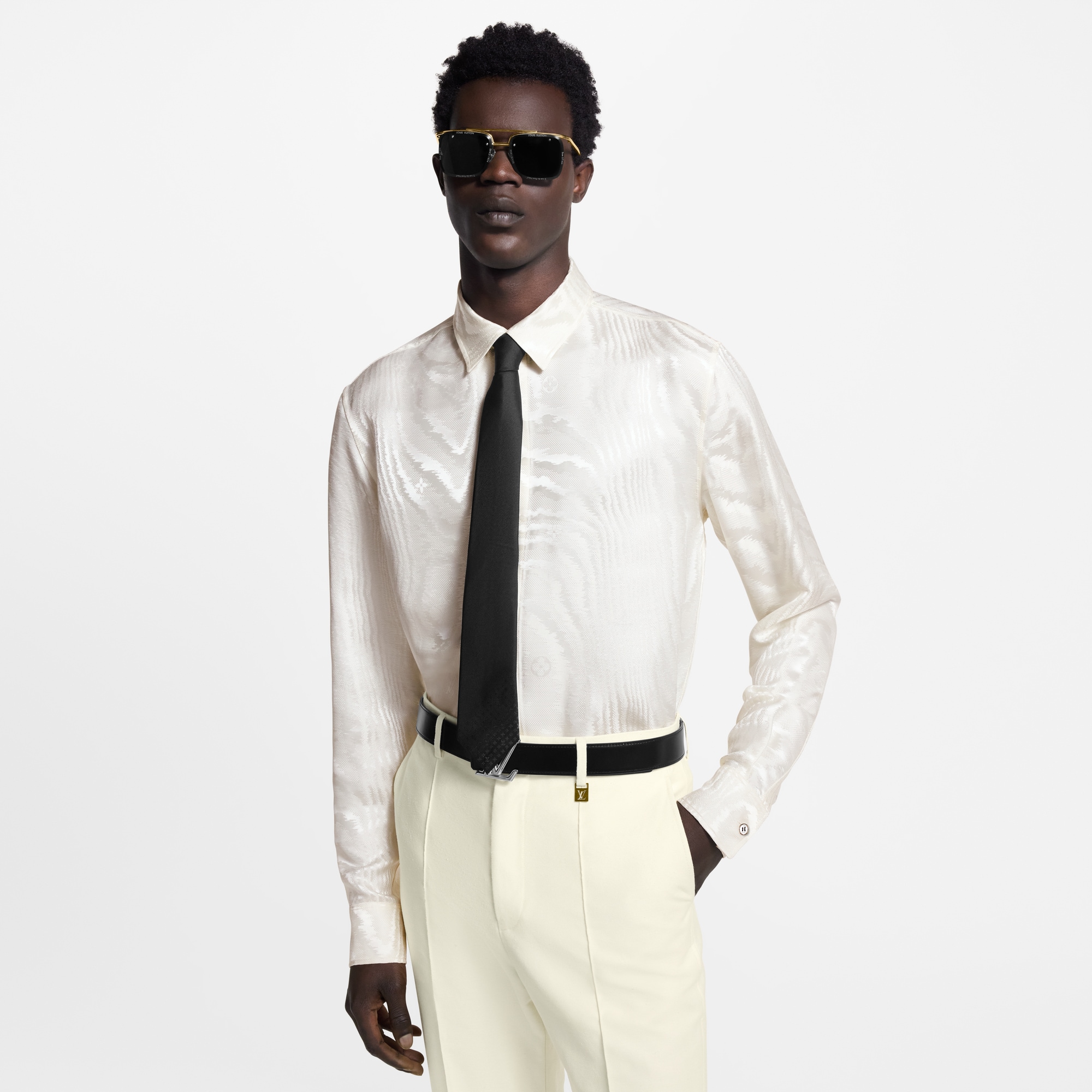 Silk-Blend Classic Evening Shirt  in Men