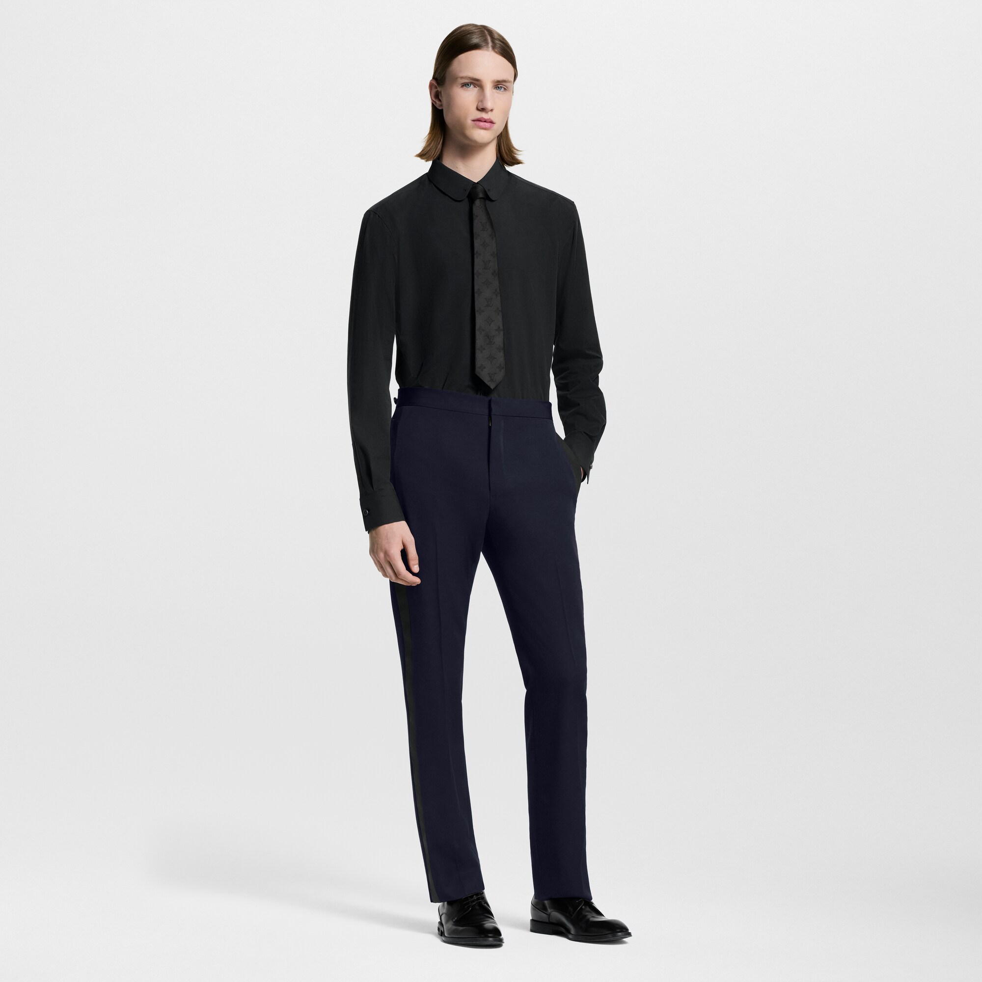 Silk-Blend Evening Shirt  in Men