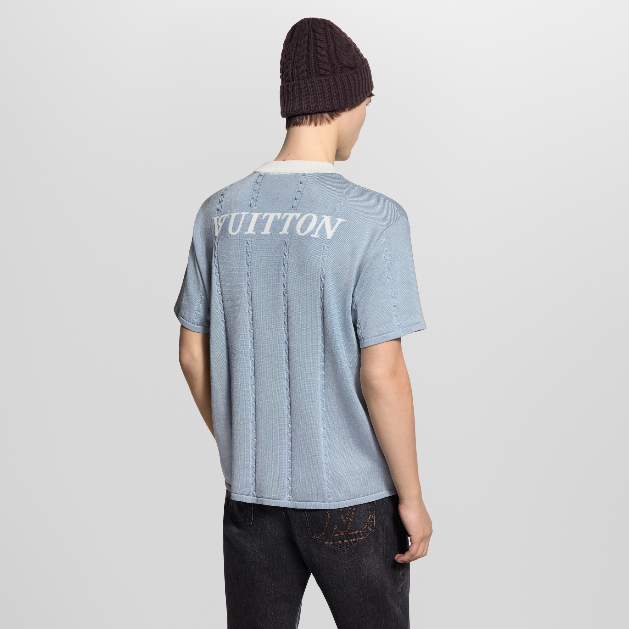 Silk-Cotton Short-Sleeved Crewneck  in Men