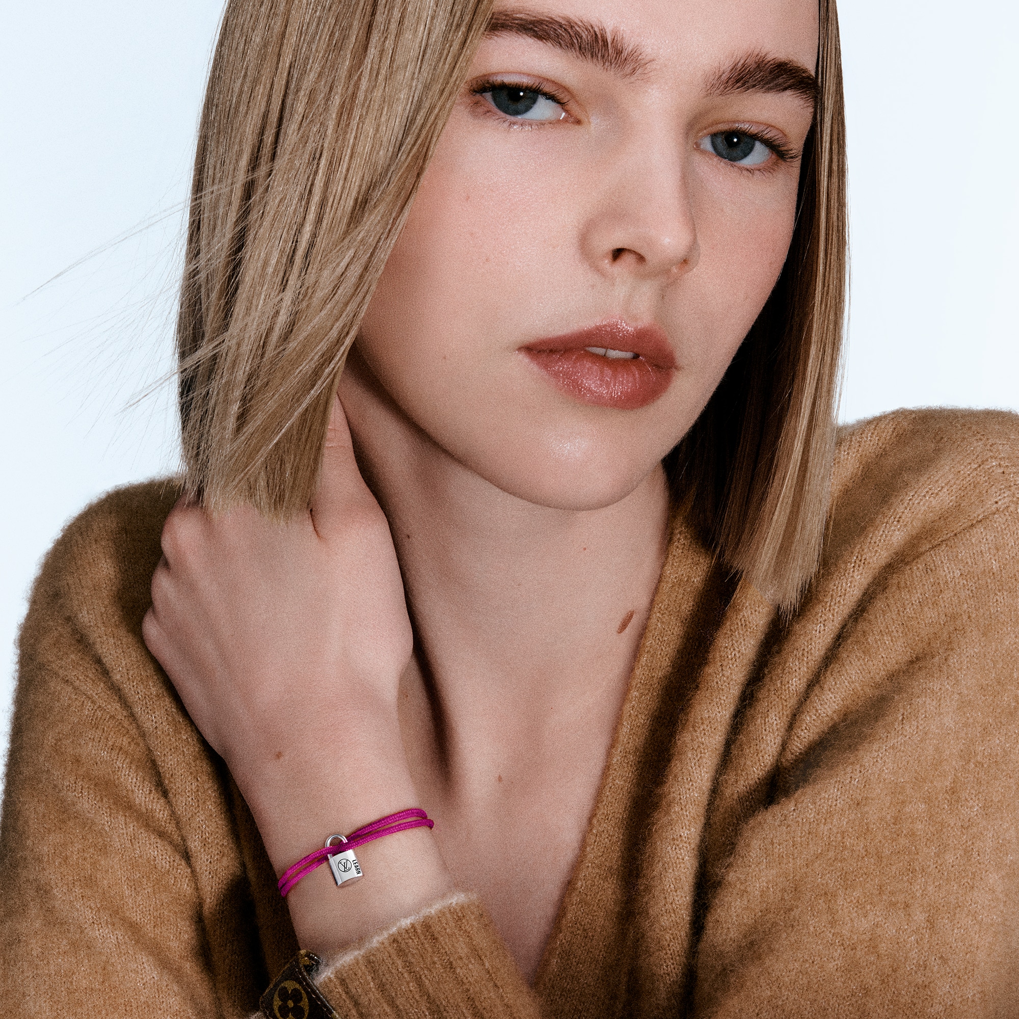 Silver Lockit Bracelet, Sterling Silver Black Laquered and Pink Polyester Cord  in Jewellery