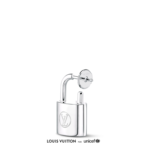 Silver Lockit Earring, Sterling Silver - Per Unit in Jewellery's Categories Earrings collections by Louis Vuitton (Product zoom)
