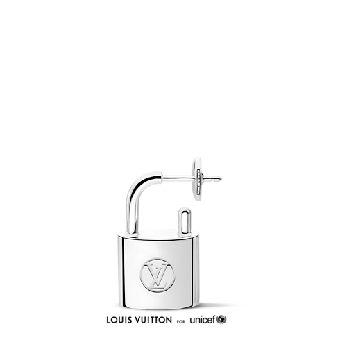 Silver Lockit Earring, Sterling Silver - Per Unit in Jewellery's Categories Earrings collections by Louis Vuitton (Product zoom)