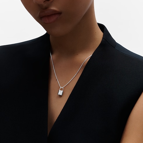 Silver Lockit pendant, sterling silver in Jewellery's Categories All Fine Jewellery collections by Louis Vuitton (Product zoom)
