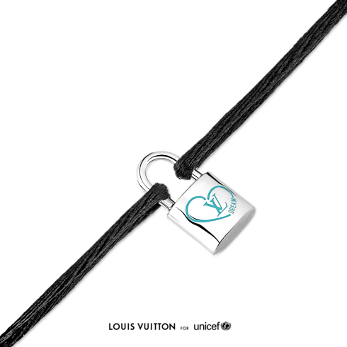 Silver Lockit x Felix Bracelet, Sterling Silver, Blue Lacquer and Polyester Cord in Jewellery's Categories Bracelets collections by Louis Vuitton (Product zoom)