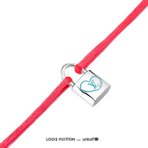 Silver Lockit x Felix Bracelet, Sterling Silver, Blue Lacquer and Polyester Cord in Jewellery's Categories Bracelets collections by Louis Vuitton (Product zoom)