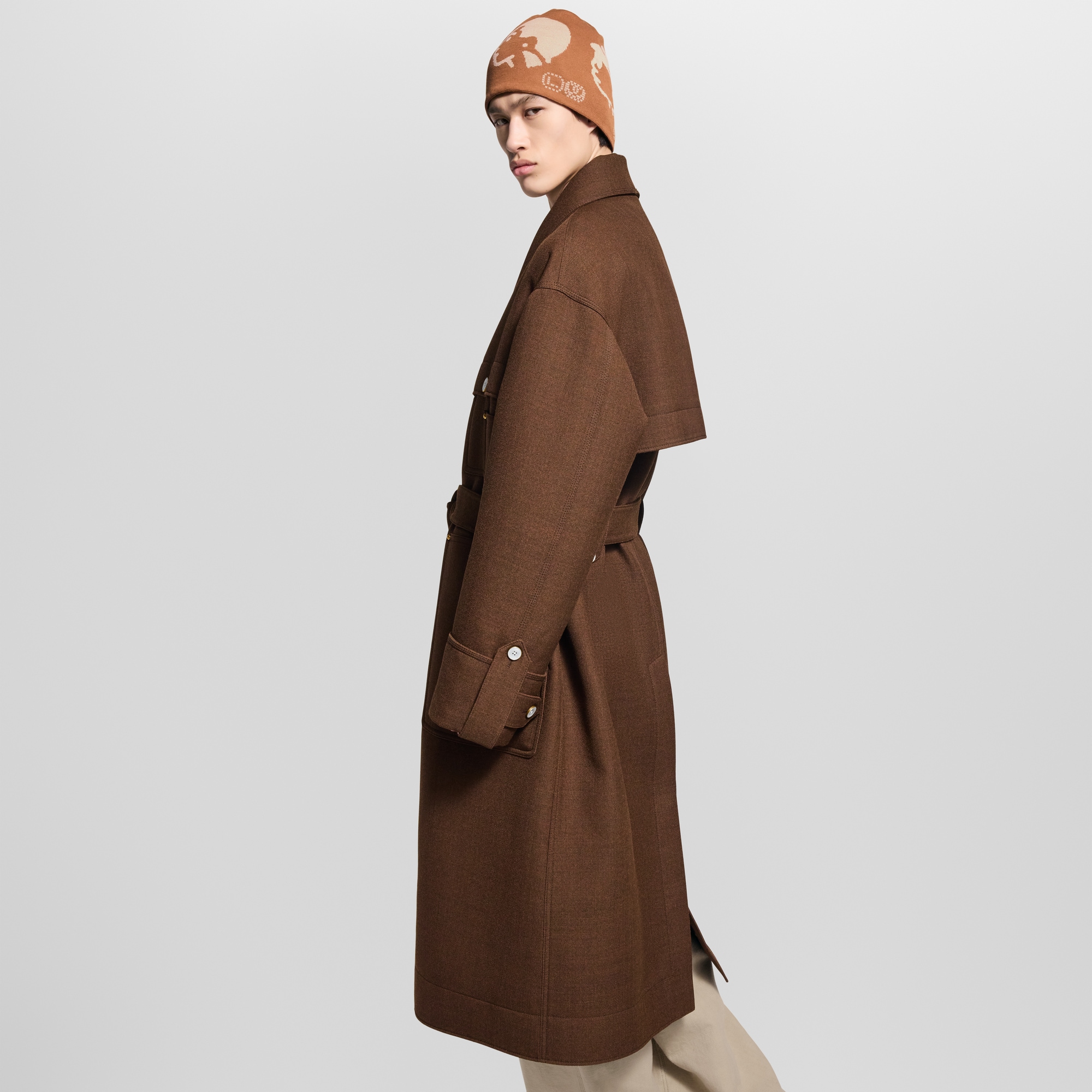 Single-Breasted Kimono Workwear Coat  in Men