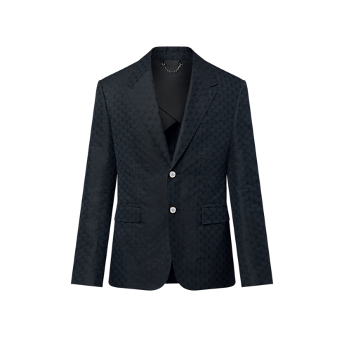 Single-Breasted Silk And Cotton Pont Neuf Jacket in Men's Ready-to-Wear All Ready-to-Wear collections by Louis Vuitton (Product zoom)