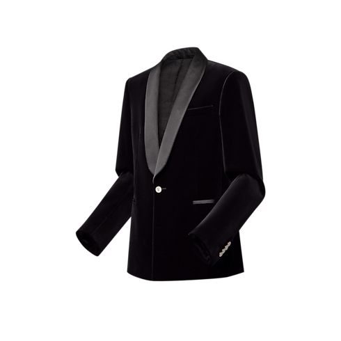 Single-Breasted Velvet Tuxedo Jacket in Men's Ready-to-Wear Blazers and Jackets collections by Louis Vuitton (Product zoom)