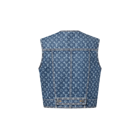 Sleeveless Monogram Denim Jacket in Women's Ready-to-Wear Coats and Jackets collections by Louis Vuitton (Product zoom)