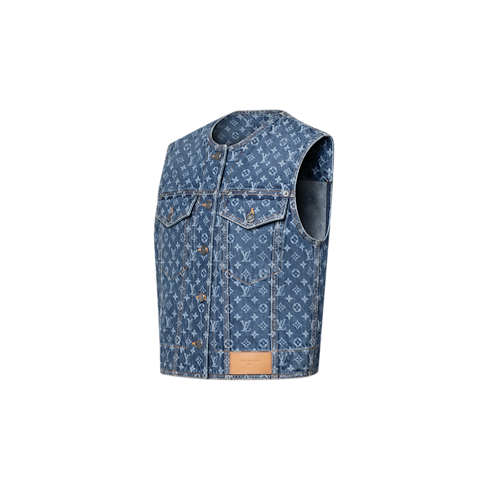 Sleeveless Monogram Denim Jacket in Women's Ready-to-Wear Coats and Jackets collections by Louis Vuitton (Product zoom)