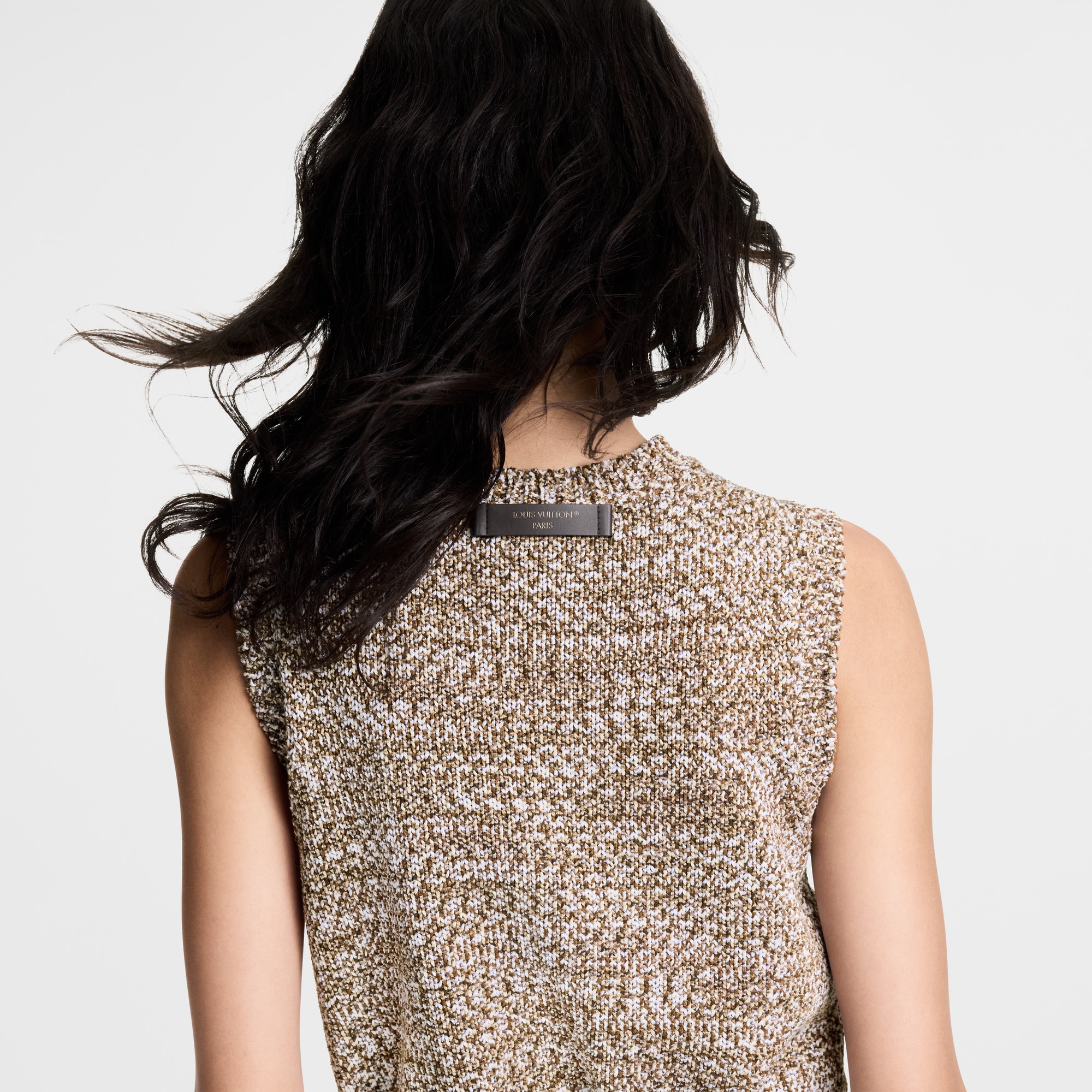 Sleeveless Tweed Knit Pullover  in Women