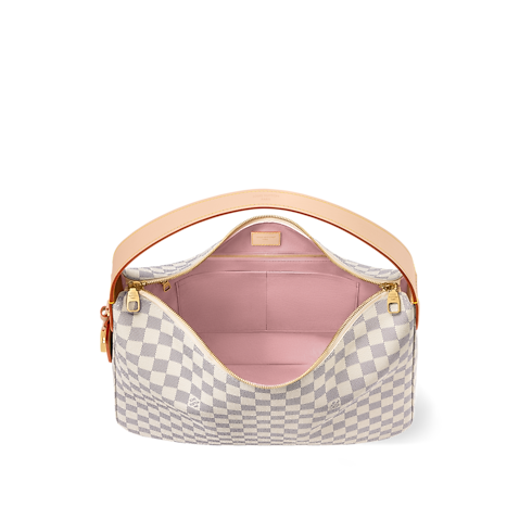 Slouchy MM Damier Azur Canvas in Bags and Small Leather Goods's Women Bags New In collections by Louis Vuitton (Product zoom)