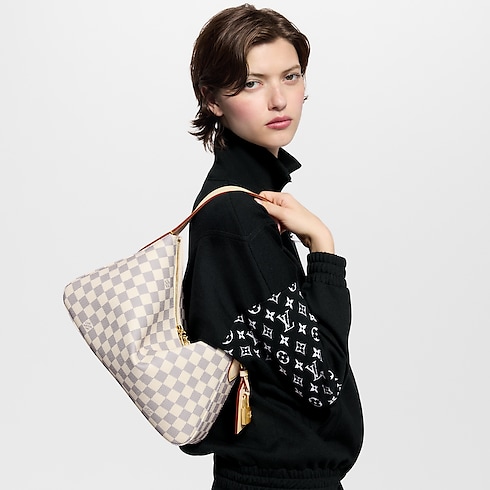 Slouchy PM Damier Azur Canvas in Bags and Small Leather Goods's Women Bags New In collections by Louis Vuitton (Product zoom)