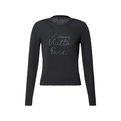 Sparkle Signature Cashmere Pullover front view