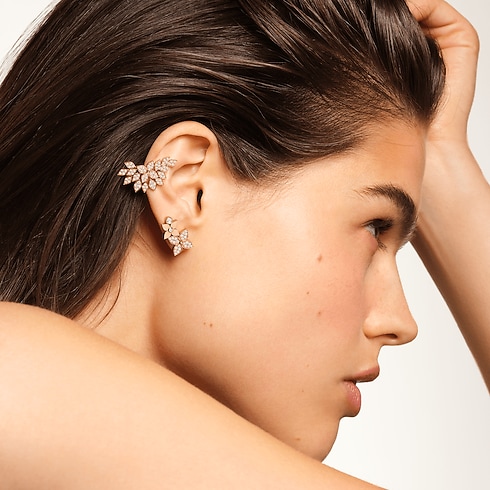 Star Blossom Ear Cuff, Pink Gold And Diamonds - Per Unit in Jewellery's Categories Earrings collections by Louis Vuitton (Product zoom)