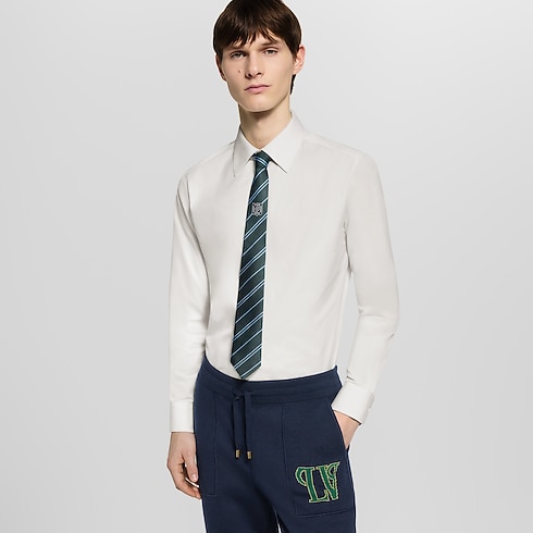 Stripes Ecu Tie S00 in Men's Accessories Ties and Pocket Squares collections by Louis Vuitton (Product zoom)