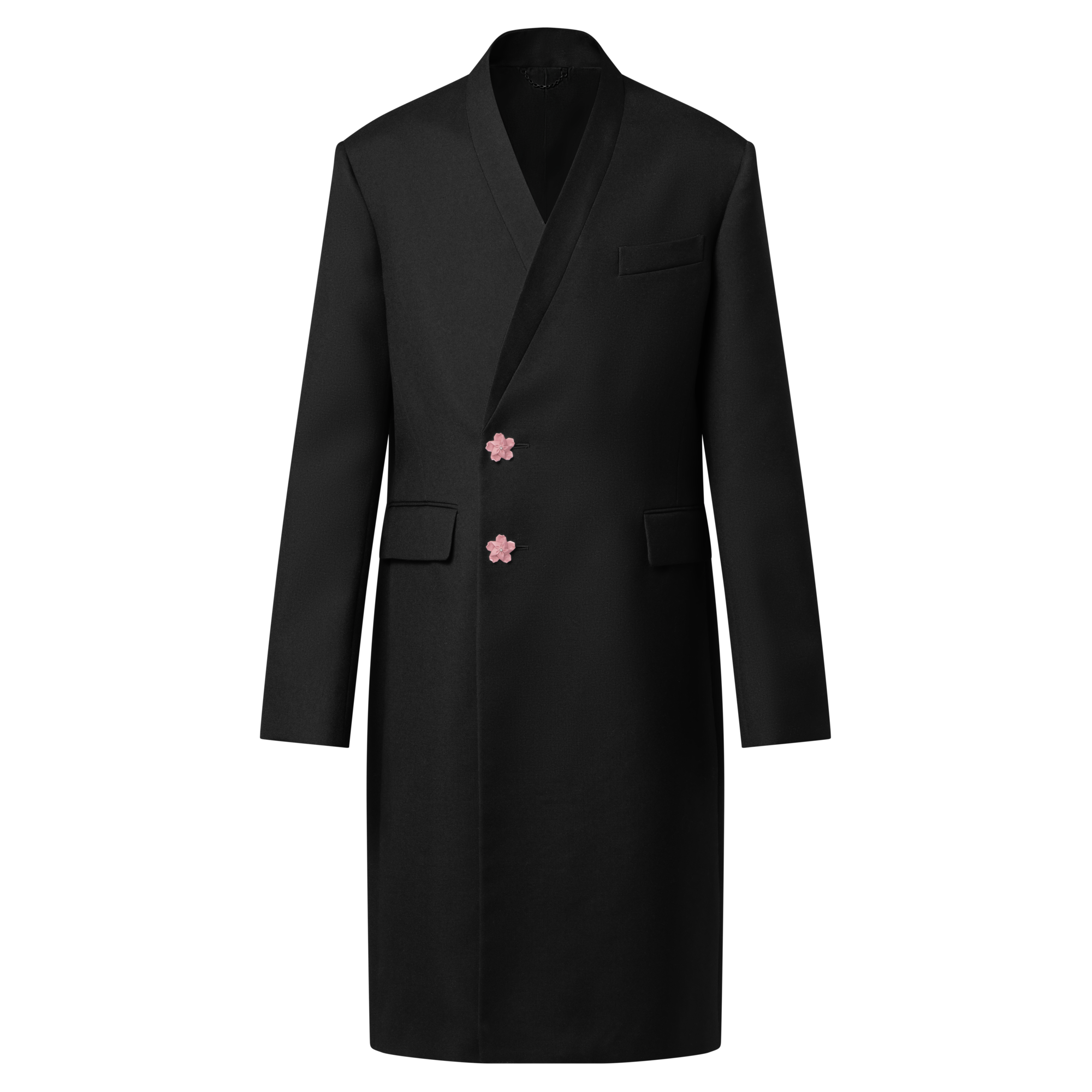 Tailored Kimono Single-Breasted Overcoat  in Men