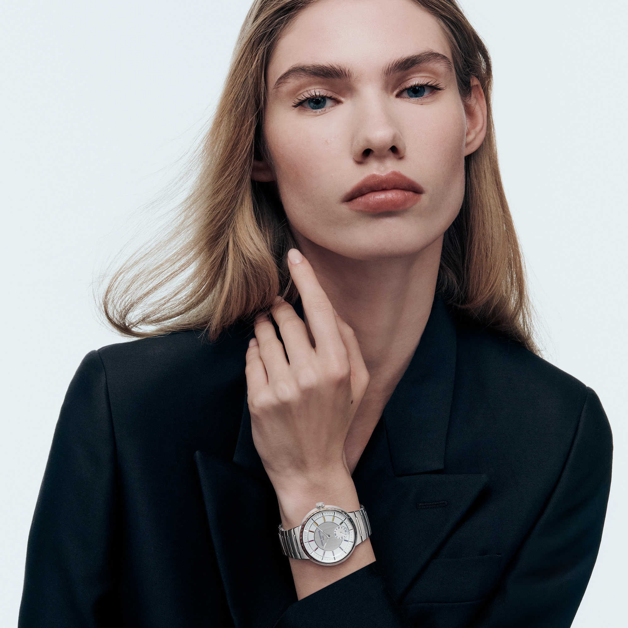 Tambour, Automatic, 40mm, Platinum, sapphires and rubies  in Watches