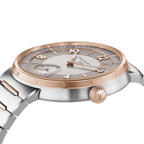 Tambour, Automatic, 40mm, Steel and Rose Gold in Watches's All Watches } collections by Louis Vuitton (Product zoom)