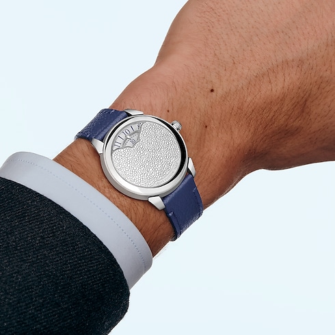 Tambour Convergence, Automatic, 37mm, Platinum and diamonds in Watches's All Watches } collections by Louis Vuitton (Product zoom)