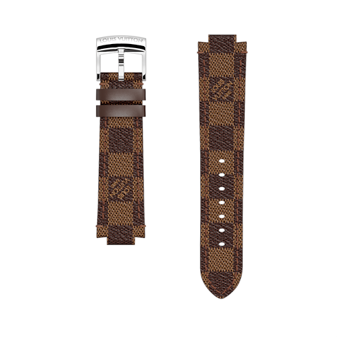 Tambour Damier Ebène Canvas strap in Women's Jewellery My LV Tambour collections by Louis Vuitton (Product zoom)