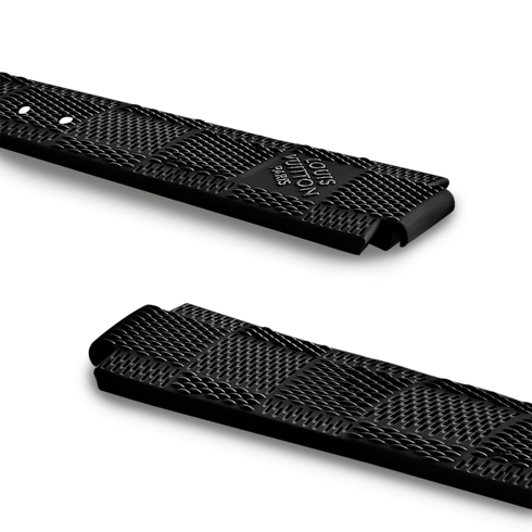 Tambour Damier Rubber strap in Les Extraordinaires's Watchmaking Accessories collections by Louis Vuitton (Product zoom)