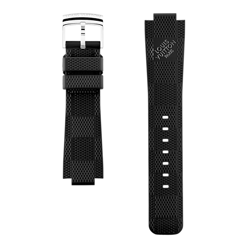 Tambour Damier Rubber strap in Les Extraordinaires's Watchmaking Accessories collections by Louis Vuitton (Product zoom)