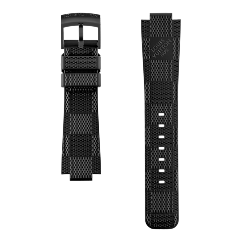 Tambour Damier Rubber Strap in Les Extraordinaires's Watchmaking Accessories collections by Louis Vuitton (Product zoom)