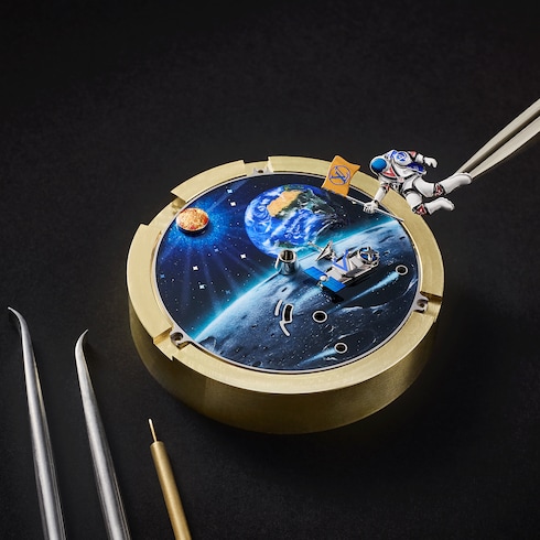 Tambour Galactique, Manual, 46.7mm, Titanium and White Gold in Watches's All Watches } collections by Louis Vuitton