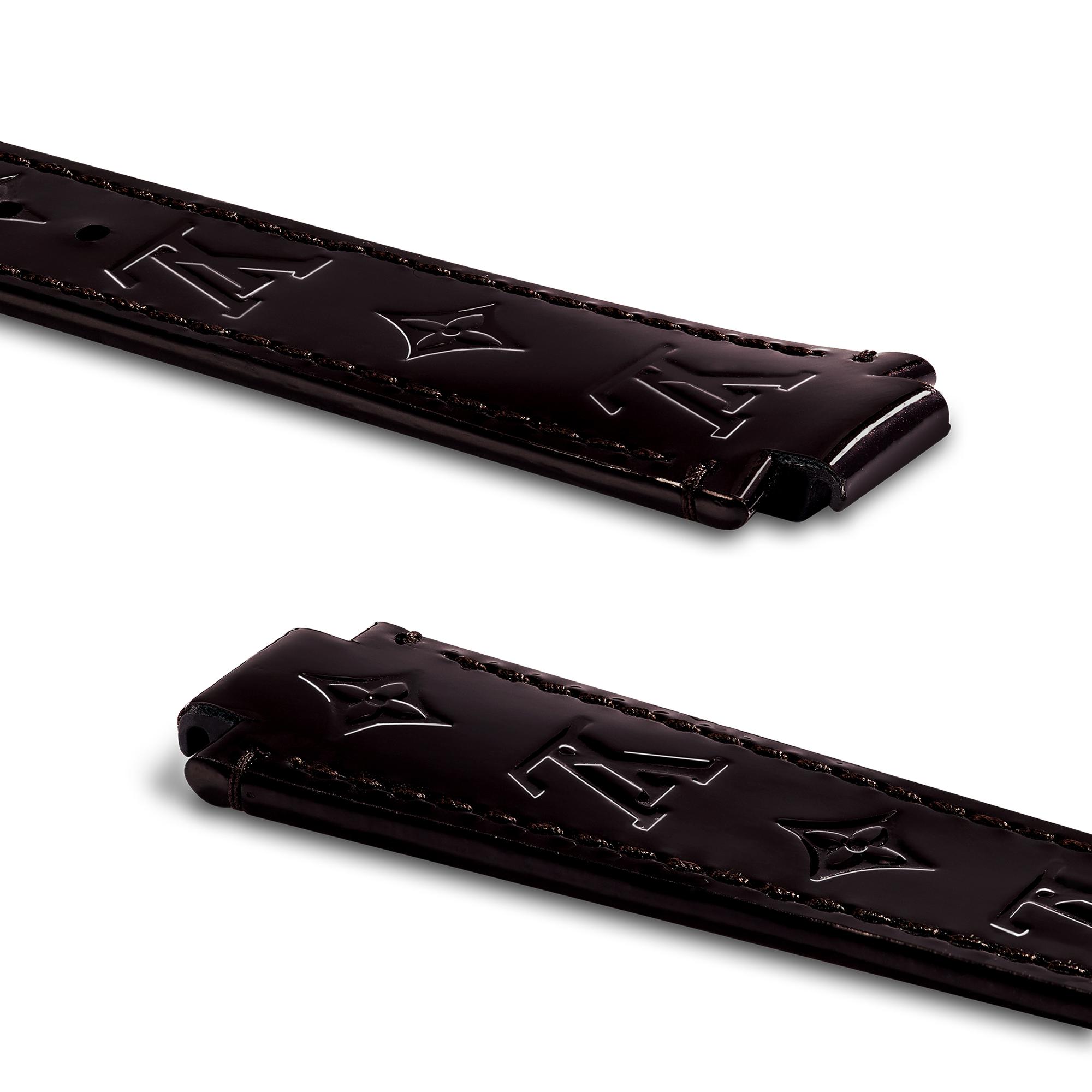 Tambour Monogram Vernis Leather strap  in Women