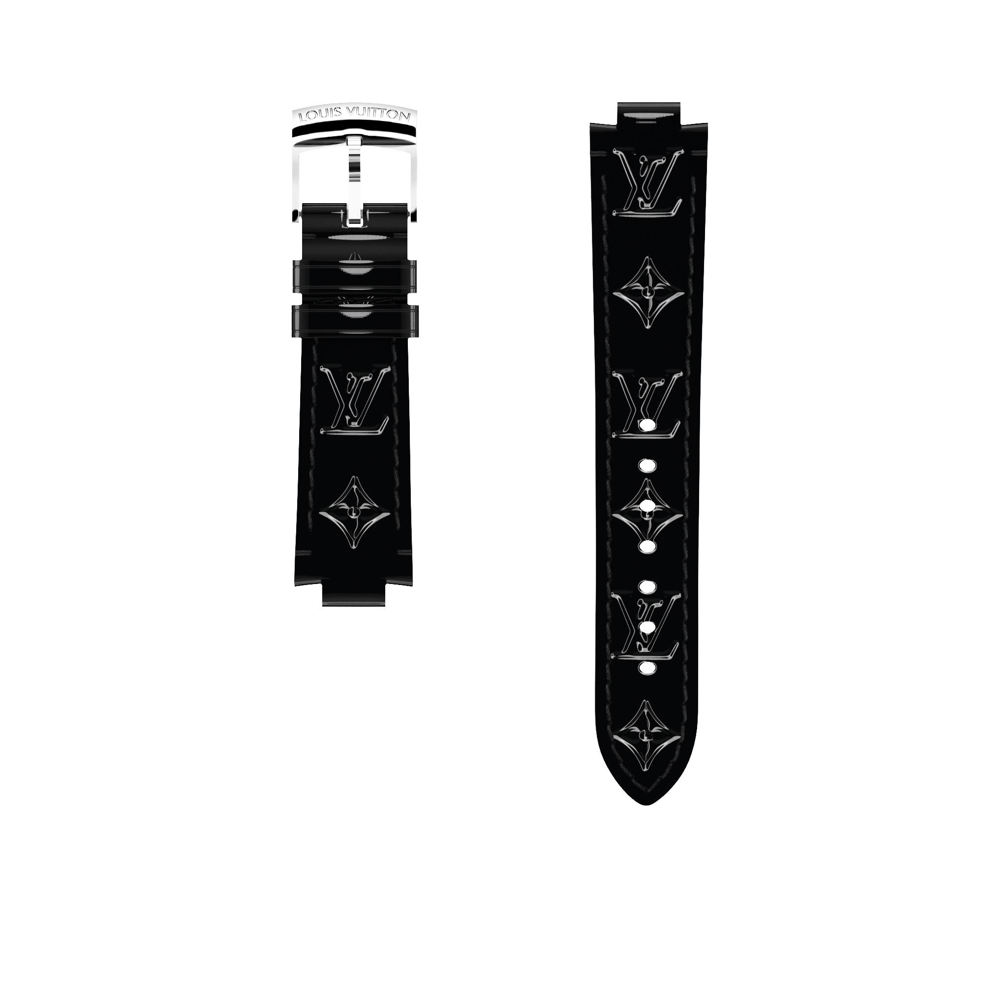 Tambour Monogram Vernis Leather strap  in Women