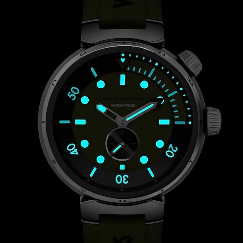 Tambour Street Diver, automatic, 44mm, steel in Watches's All Watches } collections by Louis Vuitton (Product zoom)