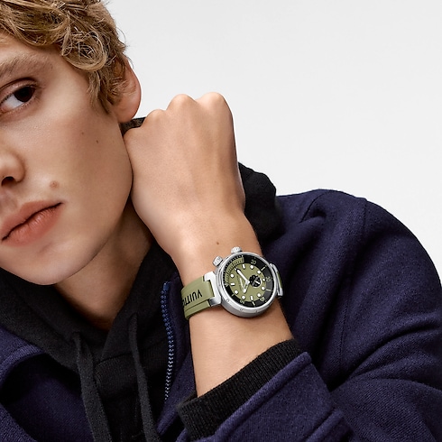 Tambour Street Diver, automatic, 44mm, steel in Watches's All Watches } collections by Louis Vuitton (Product zoom)