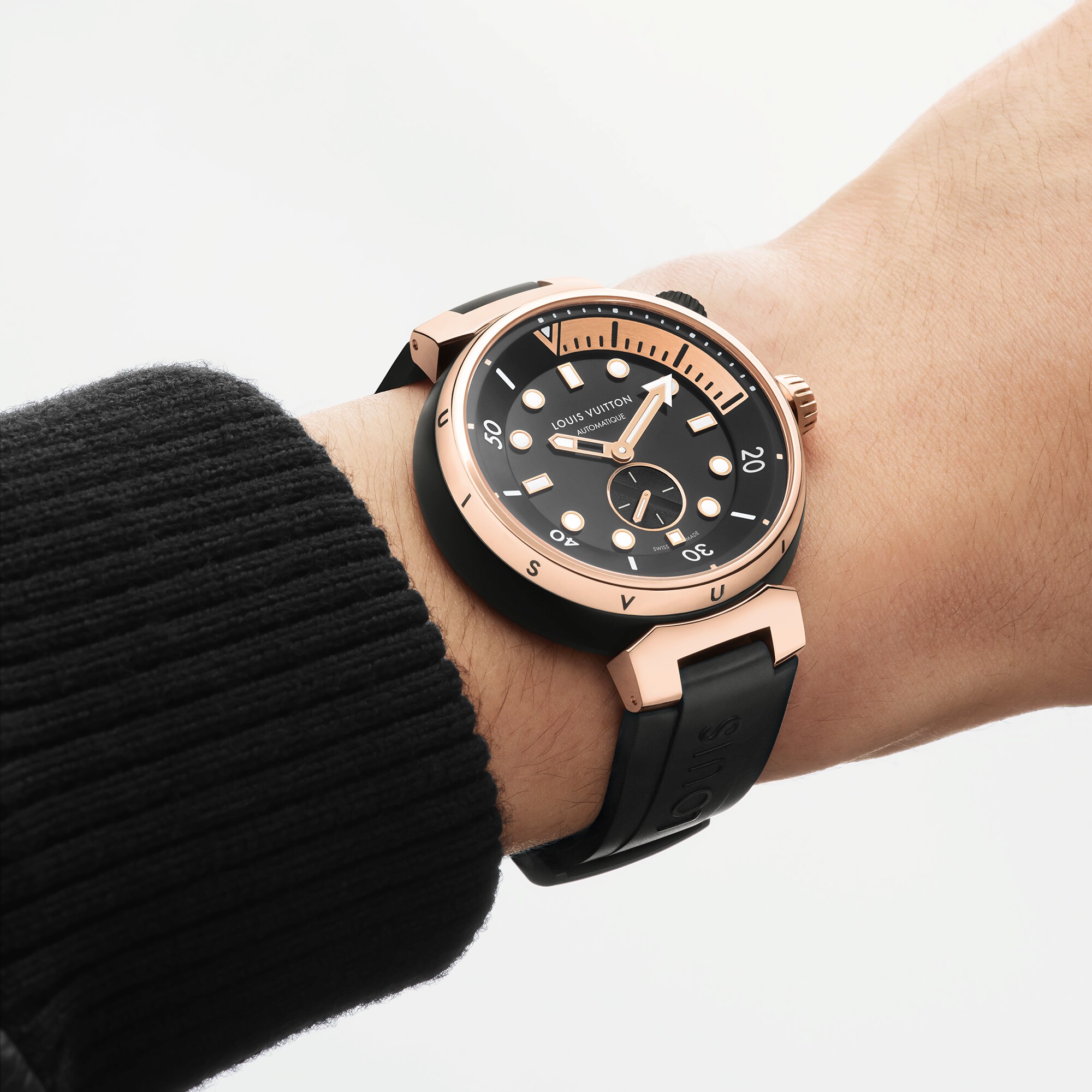 Tambour Street Diver, Automatic, 44mm, Steel and pink gold  in Watches
