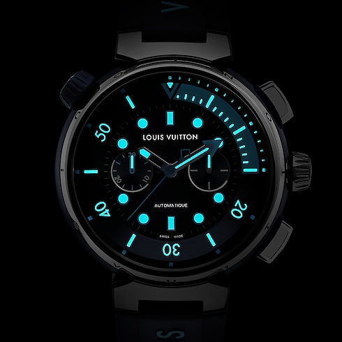 Tambour Street Diver Chronograph, automatic, 46mm, steel in Watches's All Watches } collections by Louis Vuitton (Product zoom)