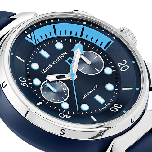 Tambour Street Diver Chronograph, automatic, 46mm, steel in Watches's All Watches } collections by Louis Vuitton (Product zoom)