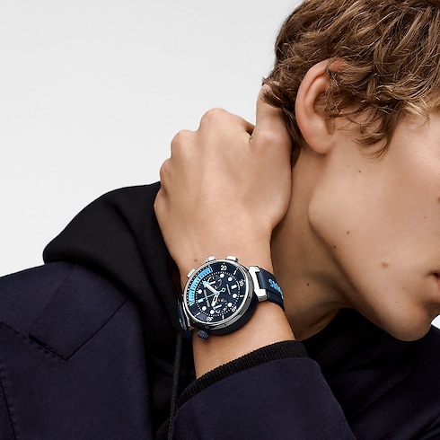 Tambour Street Diver Chronograph, automatic, 46mm, steel in Watches's All Watches } collections by Louis Vuitton (Product zoom)