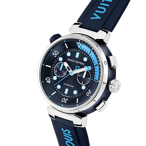 Tambour Street Diver Chronograph, automatic, 46mm, steel in Watches's All Watches } collections by Louis Vuitton (Product zoom)