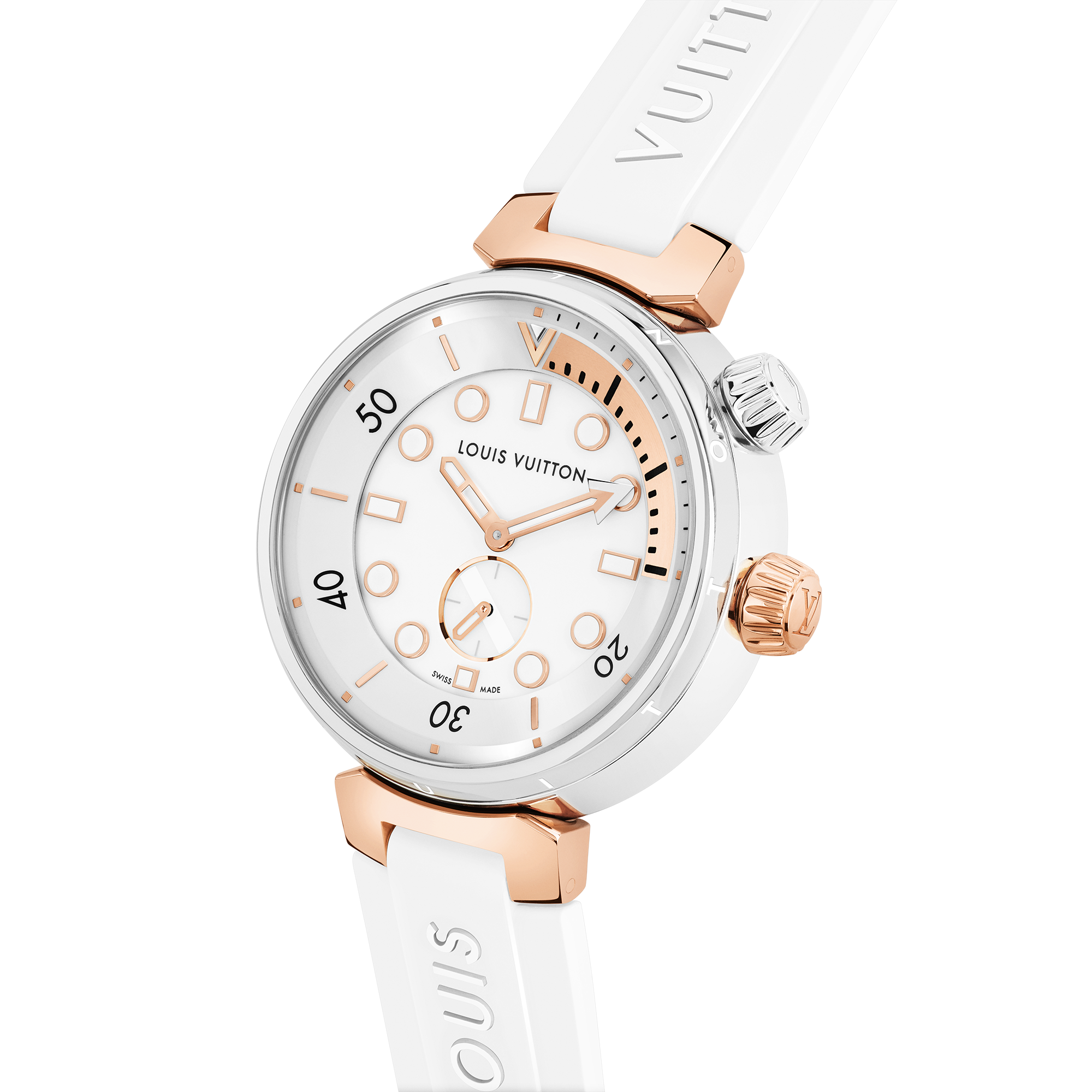 Tambour Street Diver, Quartz, 39.5mm, Steel and Rose Gold  in Watches