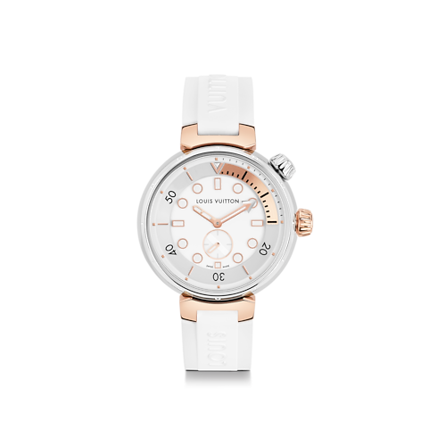 Tambour Street Diver, Quartz, 39.5mm, Steel and Rose Gold in Watches's All Watches } collections by Louis Vuitton (Product zoom)