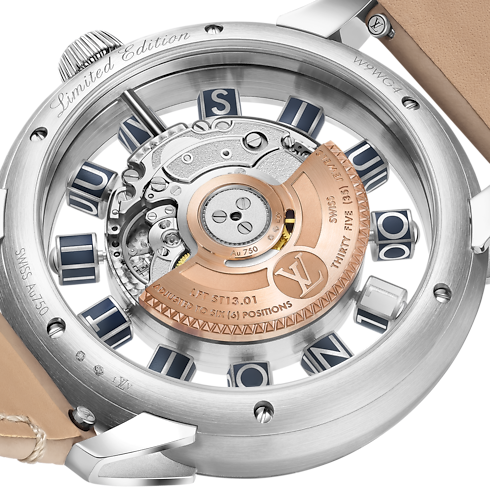 Tambour Taiko Spin Time Air, Automatic, 42.5mm, White gold in Watches's All Watches } collections by Louis Vuitton (Product zoom)