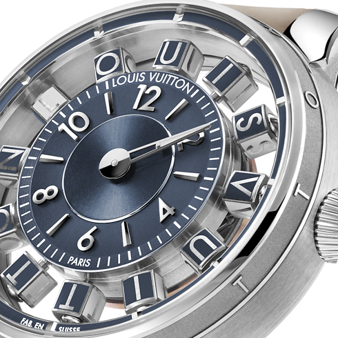Tambour Taiko Spin Time Air, Automatic, 42.5mm, White gold in Watches's All Watches } collections by Louis Vuitton (Product zoom)