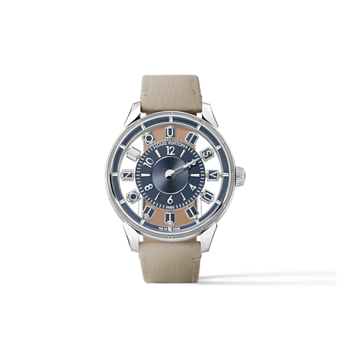Tambour Taiko Spin Time Air, Automatic, 42.5mm, White gold in Watches's All Watches } collections by Louis Vuitton (Product zoom)