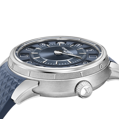 Tambour Taiko Spin Time, Automatic, 39.5mm, White gold in Watches's All Watches } collections by Louis Vuitton (Product zoom)