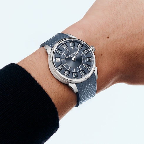 Tambour Taiko Spin Time, Automatic, 39.5mm, White gold in Watches's All Watches } collections by Louis Vuitton (Product zoom)