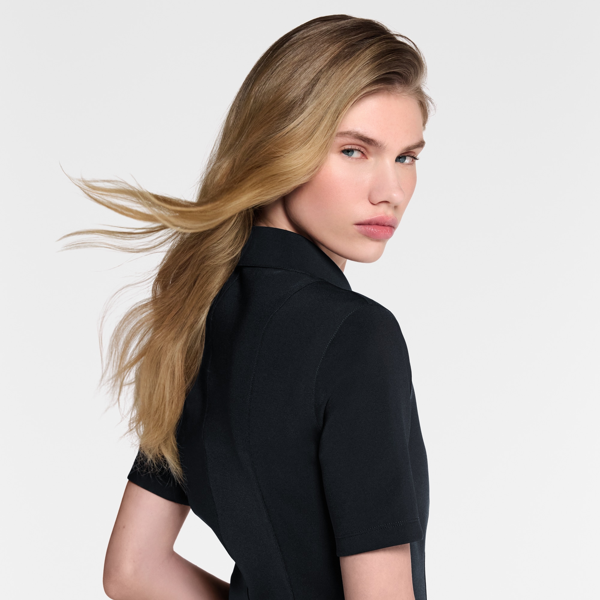 Technical Jersey Polo Top  in Women