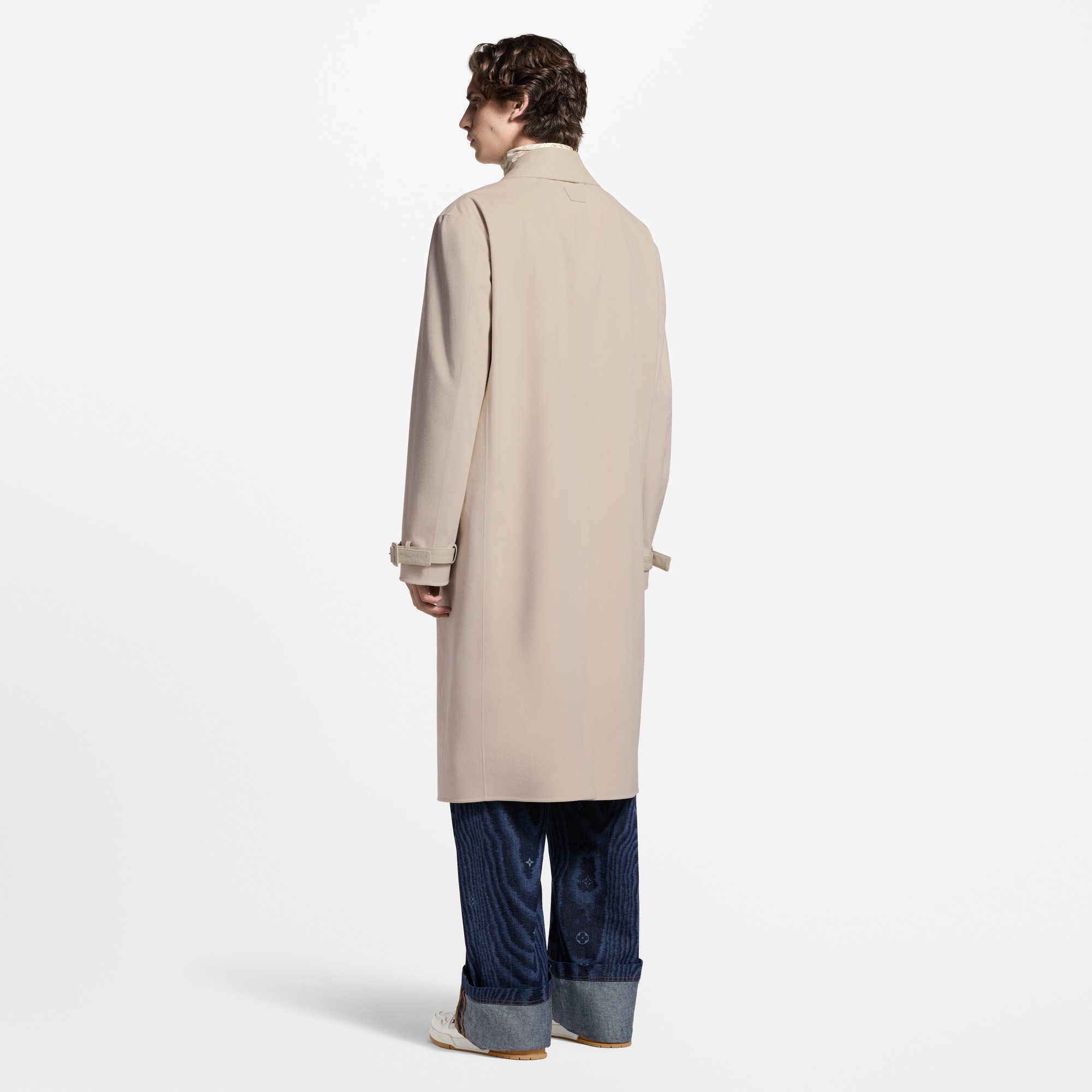 Technical Velvet Raincoat  in Men