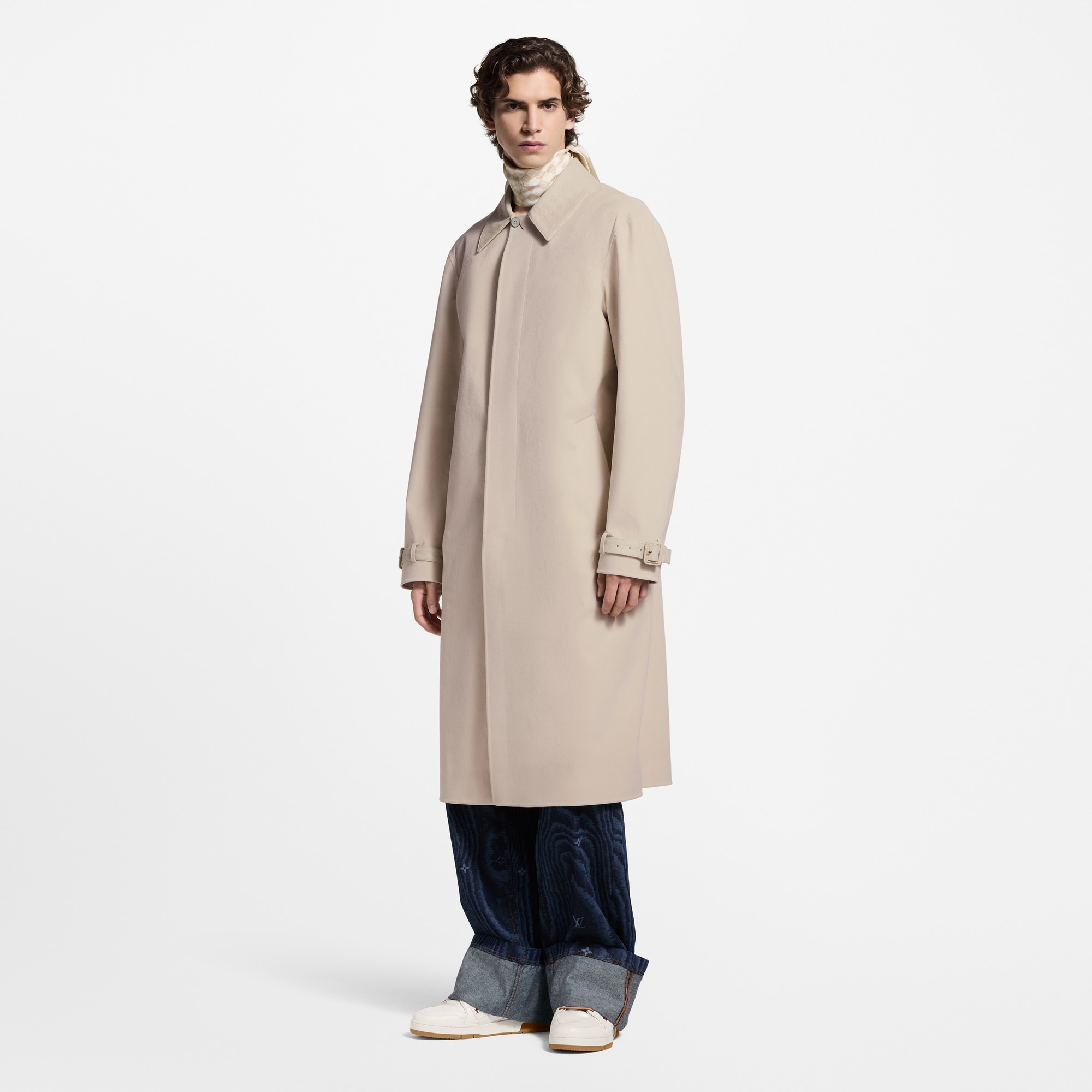 Technical Velvet Raincoat  in Men