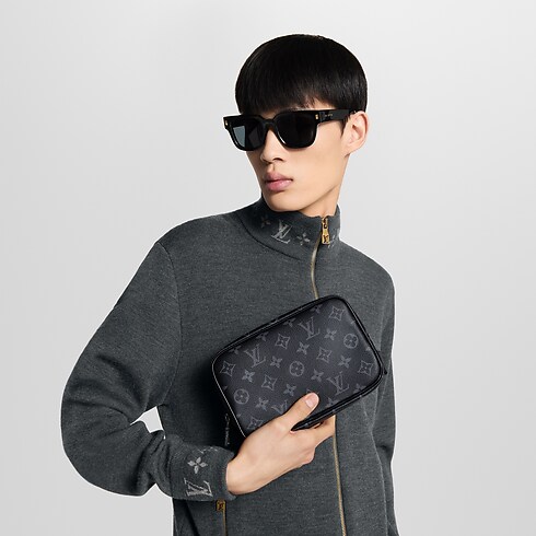 Toiletry Bag PM Monogram Eclipse Canvas in Men's Travel Travel Accessories and Organisers collections by Louis Vuitton (Product zoom)